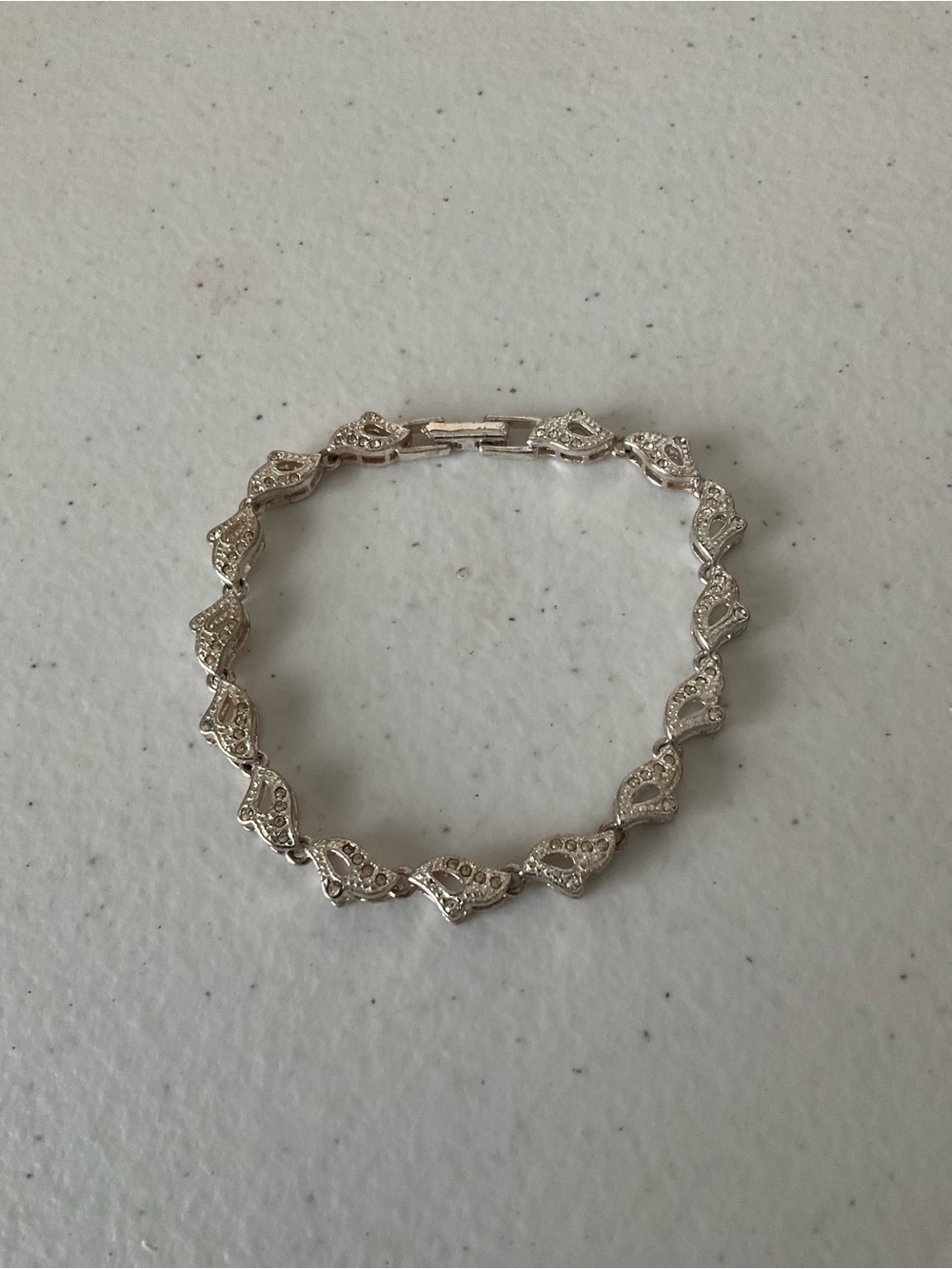 Napier Silver-Tone Filigree Link Bracelet